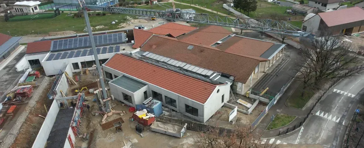 Plan large d'une école construite par Saugey